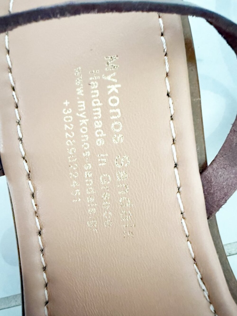 Handmade "Nafplio" sandals by Mykonos Sandals 39/8 - Picture 2 of 6